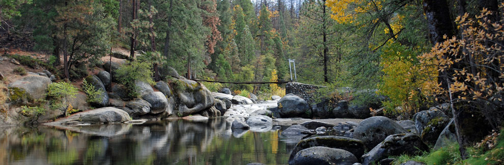 Swinging Bridge, Wawona, Yosemite National Park, CA