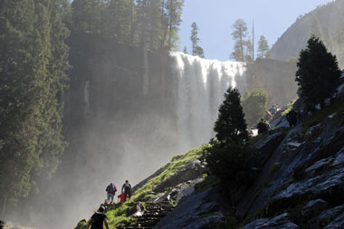 Mist Trail to Vernal Falll, Yosemite National Park, California