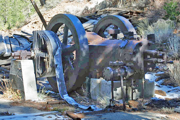 Ore processing plant, Mammoth Consolidated Gold Mine,  Mammoth Lakes, California